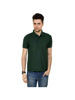 Dark Green Solid polo t shirt for men