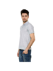 Side View Grey Solid polo t shirt for men