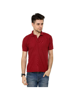 Maroon Solid polo t shirt for men