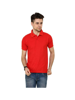 Red Solid polo t shirt for men