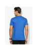 Back View Royal Blue Solid round neck t shirt for men