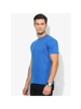 Left Side View Royal Blue Solid round neck t shirt for men