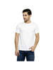 White Solid round neck t shirt for men