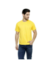 Yellow Solid round neck t shirt for men