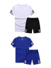 White & Blue  T shirt & Shorts Combo
