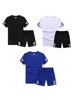 Black, white & blue T-shirt & Shorts Combo