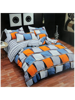 3D Zigzag & Squares Printed Double Bedsheets with Pillow Covers by HOMDAZAL