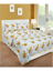 3D Yellow Floral Printed Double Bedsheets with Pillow Covers by HOMDAZAL