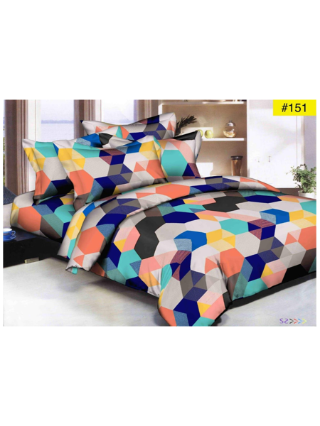 3D Multicolored Psychedelic Printed Double Bedsheets with Pillow Covers by HOMDAZAL