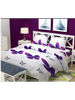 Picture of 3D Mauve Butterfly Printed Double Bedsheets with Pillow Covers by HOMDAZAL