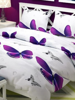 Picture of 3D Mauve Butterfly Printed Double Bedsheets with Pillow Covers by HOMDAZAL