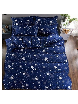 3D Shooting Star Printed Double Bedsheets with Pillow Covers by HOMDAZAL