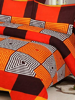 Close View of 3D Orange Psychedelic Printed Double Bedsheets with Pillow Covers by HOMDAZAL