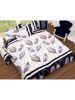 Picture of 3D Bold Leafs Printed Double Bedsheets with Pillow Covers by HOMDAZAL