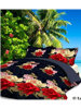 Picture of 3D Bold Rose Printed Double Bedsheets with Pillow Covers by HOMDAZAL