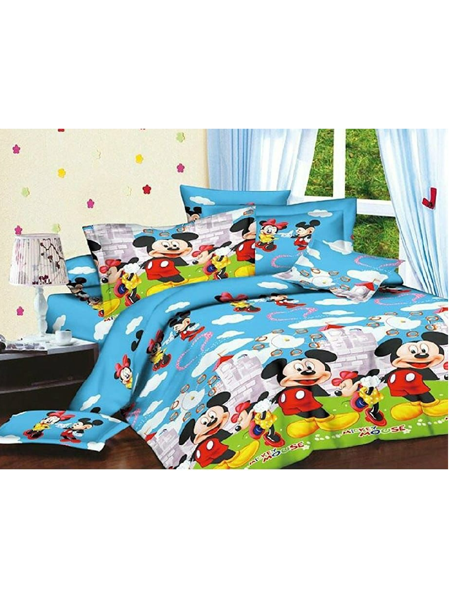 Picture of 3D Mickey Mouse Printed Double Bedsheets with Pillow Covers by HOMDAZAL