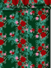 Close View of 3D Red Roses on Green Printed Double Bedsheets with Pillow Covers by HOMDAZAL