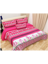 3D Pink & White Floral Printed Double Bedsheets with Pillow Covers by HOMDAZAL