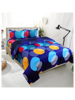 3D Bold Circles Printed Double Bedsheets with Pillow Covers by HOMDAZAL