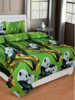 Close View of 3D Panda Printed Double Bedsheets with Pillow Covers by HOMDAZAL