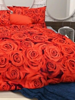 Close View of 3D Stunning Rose Printed Double Bedsheet with Pillow Covers by HOMDAZAL