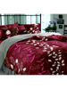 3D Pink & White Leaf Printed Double Bedsheet with Pillow Covers by HOMDAZAL