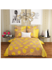 3D Yellow Flower Printed Double Bedsheet with Pillow Covers by HOMDAZAL