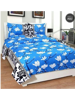 Picture of 3D White Cheery Blossom Printed Double Bedsheet with Pillow Covers by HOMDAZAL