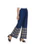 Picture of Women Printed Flared Palazzo Pants with Elephant Motif by Mgrandbear