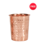 Picture of Hammered copper water dispenser 5 ltr with stand  1 Copper Glass FREE by Mr. Copper