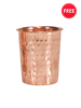 Picture of Hammered copper water dispenser 3 ltr with stand 1 Copper Glass FREE by Mr. Copper