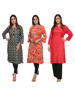 Picture of Printed Kurtas for Women Combo of 3