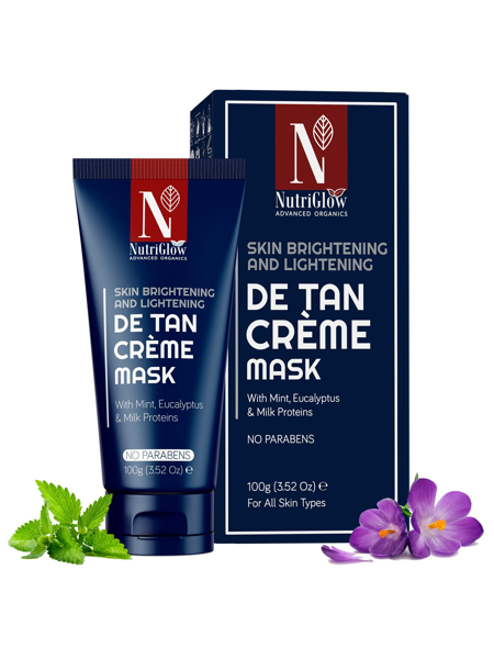 Picture of NutriGlow Advanced Organics De Tan Crème Mask for Skin Brightening & Lightening (100gm)