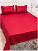 Picture of King Size Satin Stripe Designer Double Bedsheets - Combo of 3