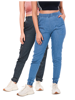 Picture of Pack of 2 Stylish Jeans Joggers For Women By Vardhaans