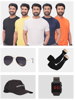 Picture of Pack of 5 T-Shirts with LED Watch ,Sunglasses ,Cap  , Riding Sleeves