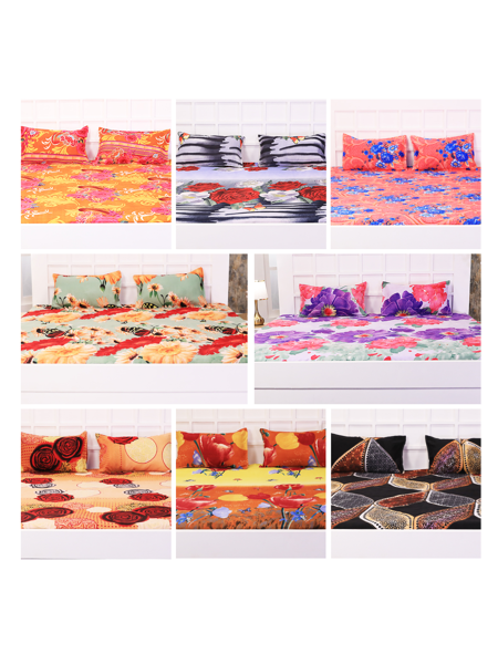 Picture of Good Looking Collection Bedsheets Pack of 8 with 16 Pillow Covers