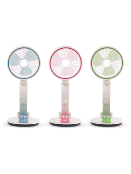 rechargeable Folding fan with led light