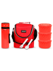 Insulated Tiffin Combo with water bottle in Red color