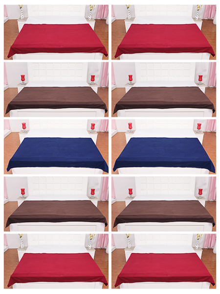 Picture of Pack of 10 Plain Poller Fleece Blanket - Assorted Colour