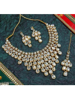 Picture of Crystal Studded Jewellery Set,Choker Traditional Necklace with Matching earings