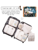 Picture of House of Quirk Polyester 7 Set Travel Organizer Bag 3 Packing Cubes + 3 Pouches + 1 Toiletry Organizer Bag ( Color Options Available)