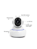 Picture of WIFI CCTV Camera, 360 Degree Live Monitoring, Motion Alert, Night Vision, 64GB Card Support, 2 Way Talk, 2MP (Pack of 1)