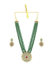 Picture of Pujvi Fashion Crystal Shine Multistrand Beads Ethnic Kundan Necklace & Earring Set / Jewellery Set for Women
