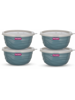 Picture of Trueware Stainless Steel, Plastic Serving Bowl Rio Microwave Safe Airtight Bowl set of 4, 1400 ML Each  (Pack of 4, Blue)