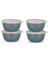 Picture of Trueware Stainless Steel, Plastic Serving Bowl Rio Microwave Safe Airtight Bowl set of 4, 1400 ML Each  (Pack of 4, Blue)