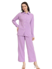 Picture of NUEVOSDAMAS Women Pure Cotton Muslin Solid Shirt & Trousers Co-ord Set