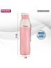 Picture of Trueware PU Insulated Plastic School, Office, Travel, Sports Water 850 ml Bottle  (Pack of 1, Pink, Plastic)