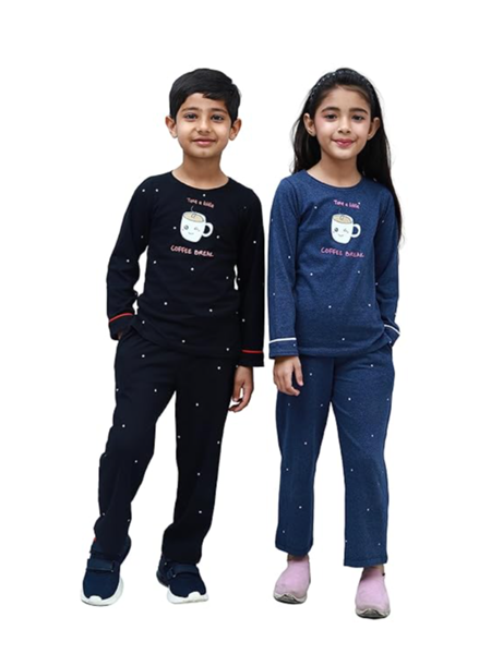 Picture of NUEVOSKIDDOS Kids Printed Cotton Jersey Night Suit/ T-shirt, Pyjama/ Loungewear - Pick Any 1