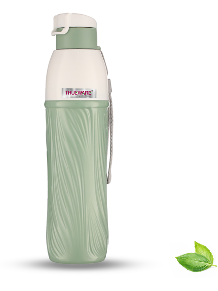Picture of Trueware Aqua Pure PU Insulated Plastic School, Office, Travel, Sports Water 600 ml Bottle  (Pack of 1, Green, Plastic)